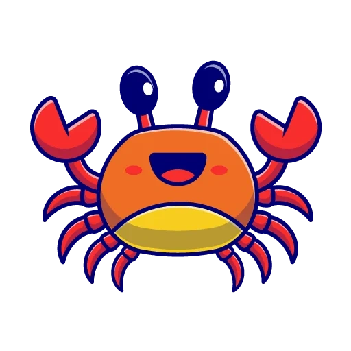 crab, krasbik, crab cartoon, crab clipart, krabik drawing