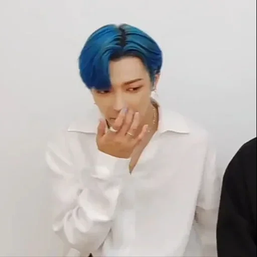 sancijuna, hongjoong, ateez hongjoong, sonchi yosan ateeez, hongjun con cabello azul