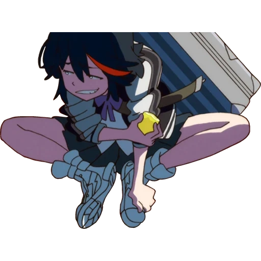 naga zi matoy, ryuko matoi, kill la kill, cuplikan layar kill la kill