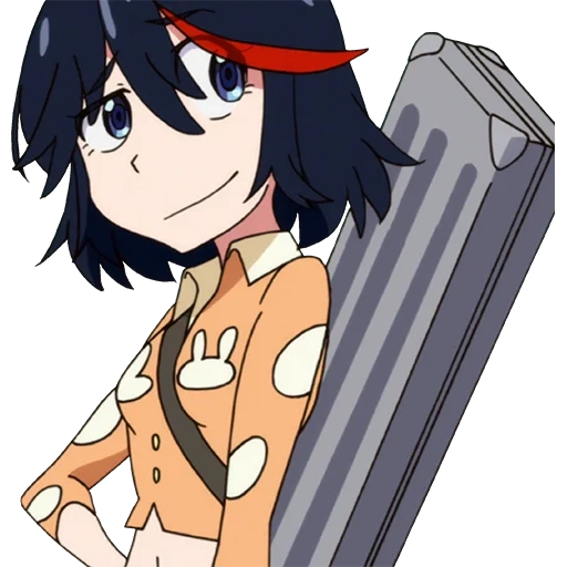 ryuko is obscenities, kill la kill, anime girl, anime characters, krushi kromsai ryuko mako