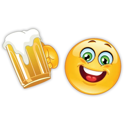 la birra, birra sorridente, birra sorridente, faccia sorridente ubriaca, faccina divertente