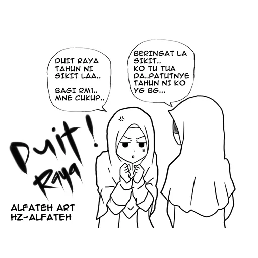 gadis, pick me girl, gadis muslim, komik muslim, warna muslim