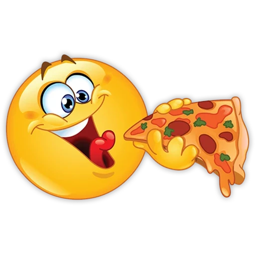 sorriso de pizza, pizza smiley, o sorriso é delicioso, emoticons koloboki, smileik come pizza