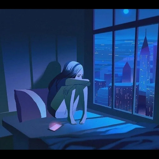 рисунок, грустные аниме, аниме арт дождь, аниме девушка депрессия, аниме депрессия одиночество