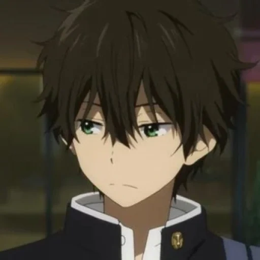 profil uap, oreki houtarou, anak laki laki anime, karakter anime, anime hyoka orek