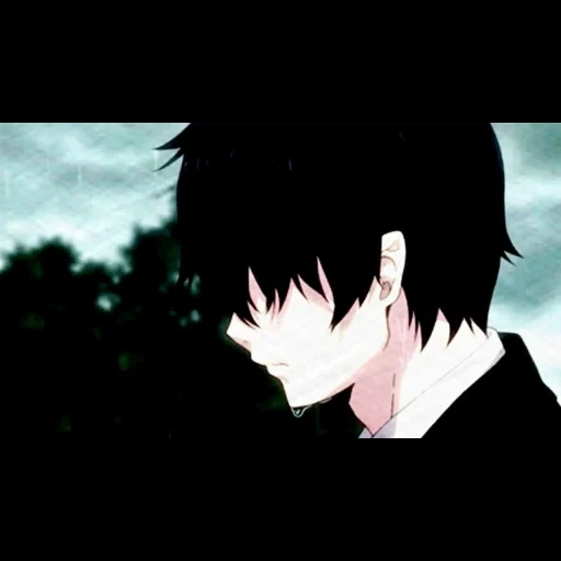 foto, a tristeza do anime, anime triste, rin okumura está triste, cara de anime triste