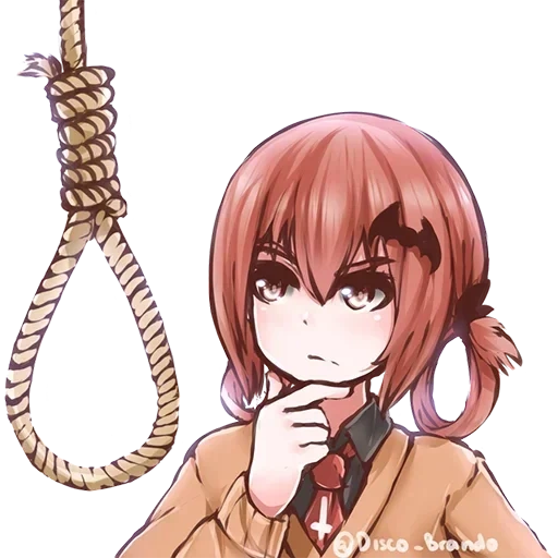 figure, dropout animation, gabriel dropout, gallows animation, sayori hanged himself