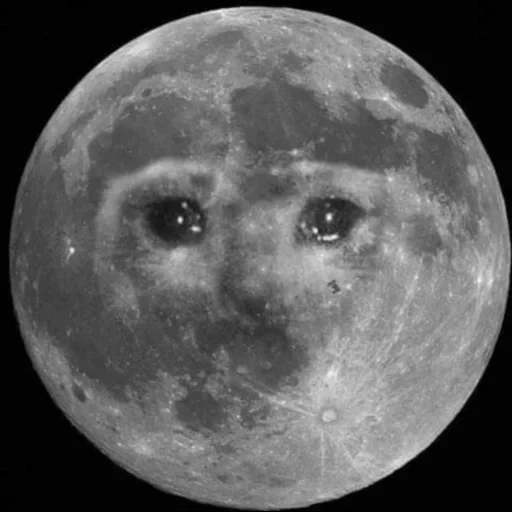 lua, lua lua, moon meme, a lua é rosto, melancólico