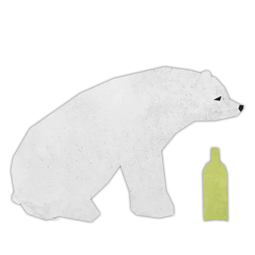 белый медведь, белый медведь контур, белый медведь шаблон, белый полярный медведь, полярный медведь силуэт
