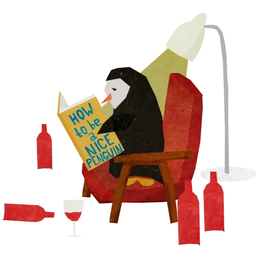 painter, illustration, sad penguin, oleg borodin penguin, the collage of oleg borodin