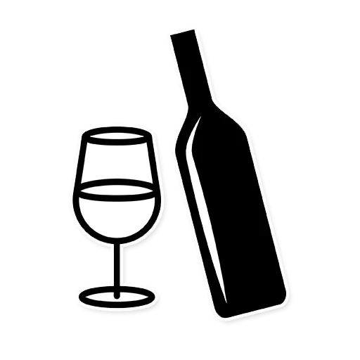 vin, une bouteille de vin, la bouteille est du vin, silhouette de bouteille, l'icône de la bouteille