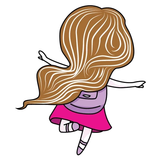tala, menina, ilustração, ilustração vetorial, ilustração de ltdjxrf de cabelo comprido