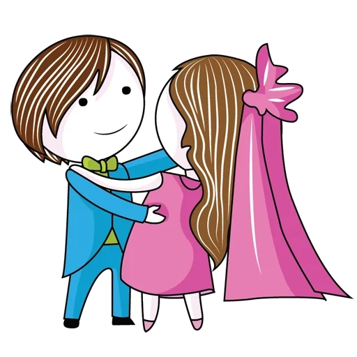 pair, cartoon couple, cartoon lovers, the couple in love clipart