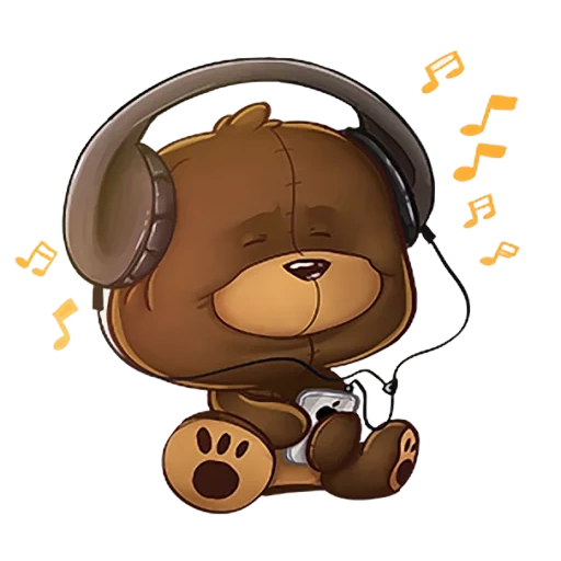 mishki, headset bear, teddybär kopfhörer