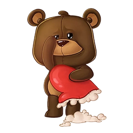 osito de peluche, llevar, oso de peluche, oso de dibujos animados, oso con flores