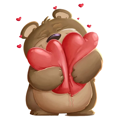 медведь сердцем, милый мишка сердечком