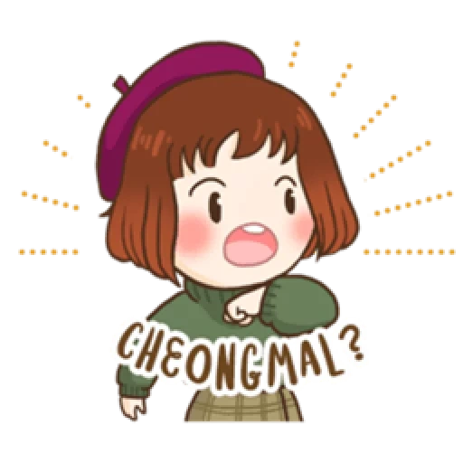 picture, korean, cute stickers, korean girl