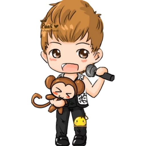 love is, eunhyuk, bts chibi, bts red cliff tiger head eagle, red cliff character