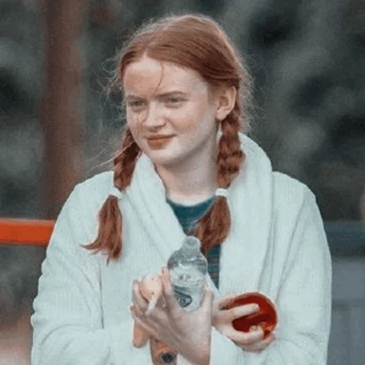 menina, menina, sadie sink, cabelo vermelho da atriz, menina vermelha