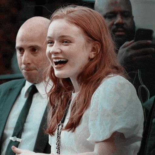 young woman, sadie sink, red haired woman