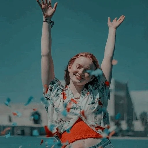 ana-12, young woman, sadie sink icons, sweet beans series, aidan gallagher and sadie sink