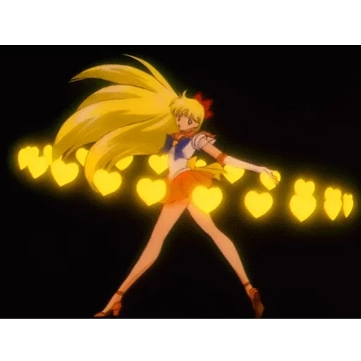 sailor moon, sailor venus, sailor venus attack, super sailor venus, venus crystal power make up