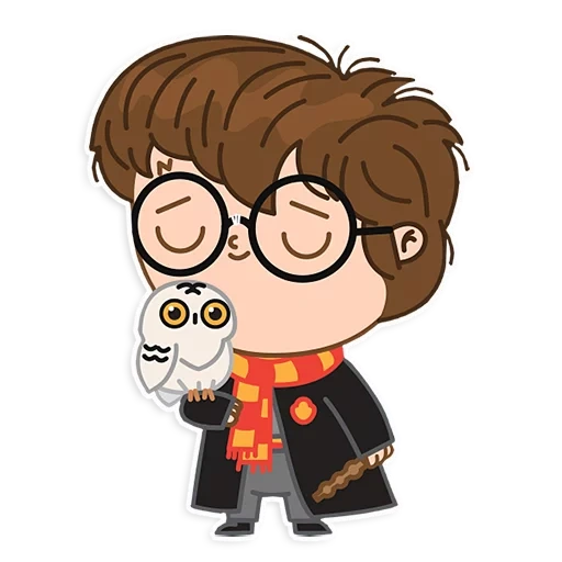 harry potter, chibi harry potter, harry potter cartoon, harry potter illustrations, drawings harry potter style