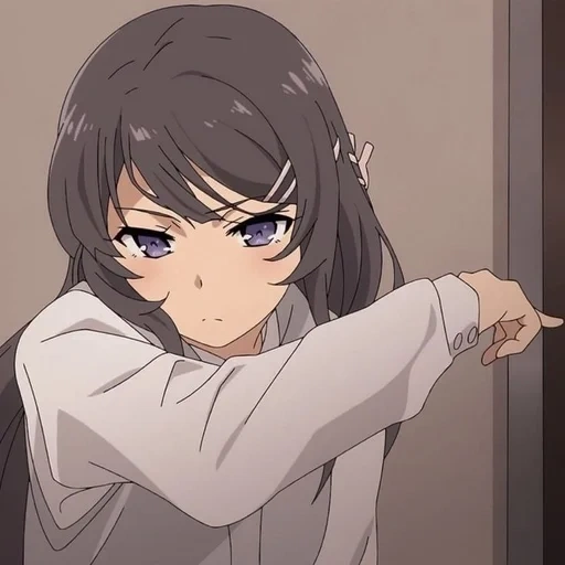 animação, menina anime, personagem de anime, seishun buta yarou, seishun buta yarou wa bunny