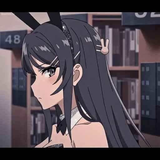 animação, animação, coelho senpai, seishun buta yarou wa bunny, seishun buta yarou wa bunny girl