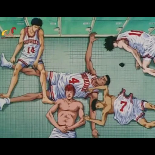 joven, papel de animación, manga popular, baloncesto de voleibol de piedra