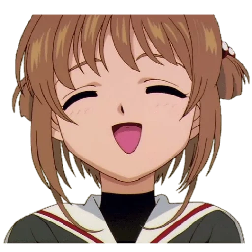 anime sakura flower, anime sorridente, personaggio di anime, cardcaptor sakura