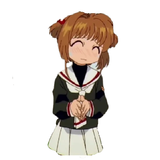 tamako chibi, anime characters, sakura school uniform