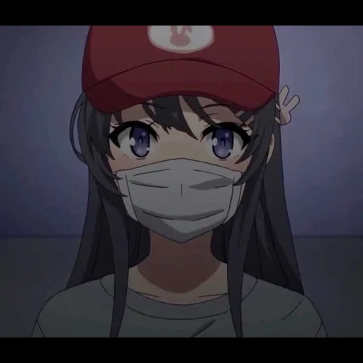anime girls, sofrimento de dor, anime legal, personagens de anime, que a máscara de sakuraudzima