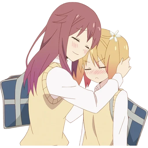 animación yuri, sakura trick, sakura truco animación beso, sakura truco primavera tres madera, udagawa tomoe y uehara himari yuri manga