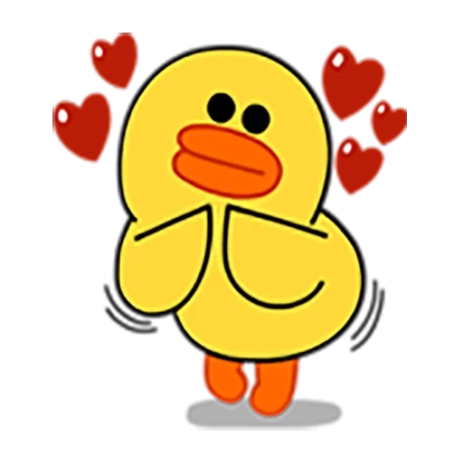 line friends, sally chicken, duck line frends, line frends sally, duck line frends