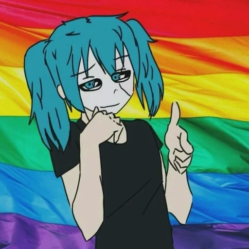 sortie, anime, image, sally lgbt, sally fais