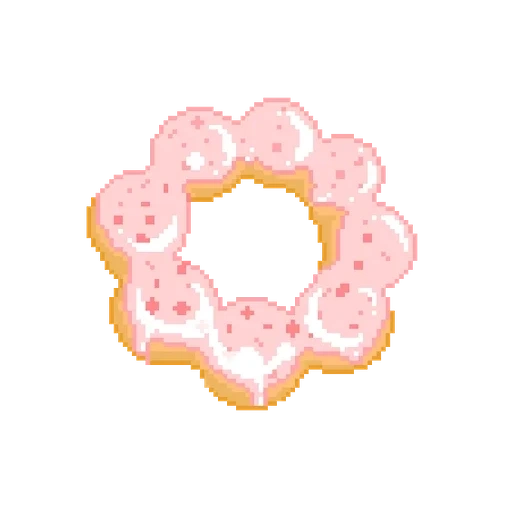 пончик, пиксель арт, пончики спара, сладкий пончик, розовый пончик