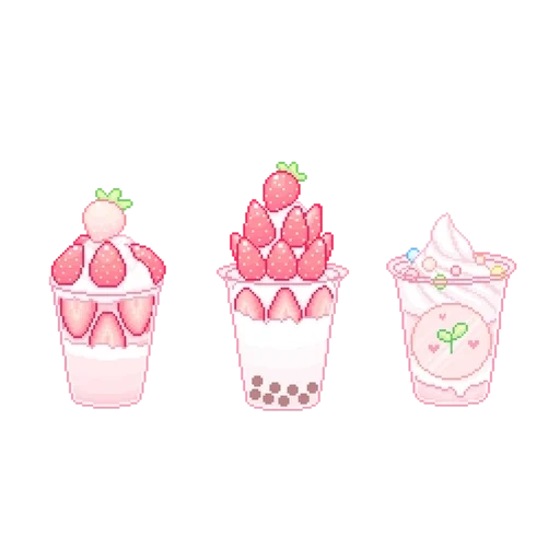 pack, фон мороженое, клубничное мороженое, cupcake strawberry clipart, клубничный молочный коктейль