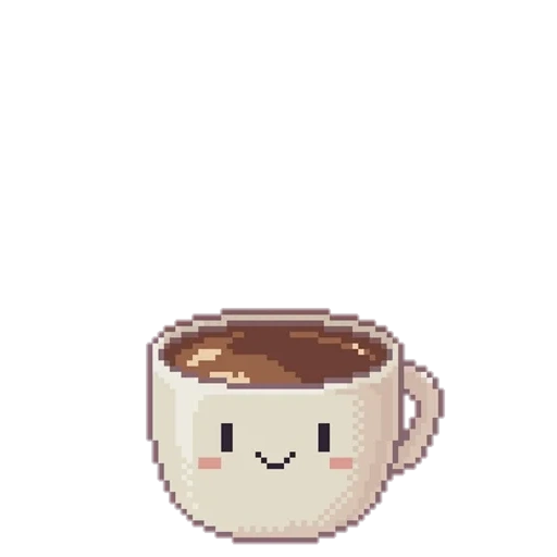 чашка кофе, кофе кружки, чашечка кофе, пиксельный чай, кофейная чашка