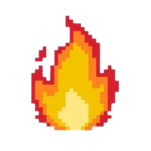 пиксель арт, огонь пиксель, пламя пикселей, пиксельное пламя, огонь пиксель арт