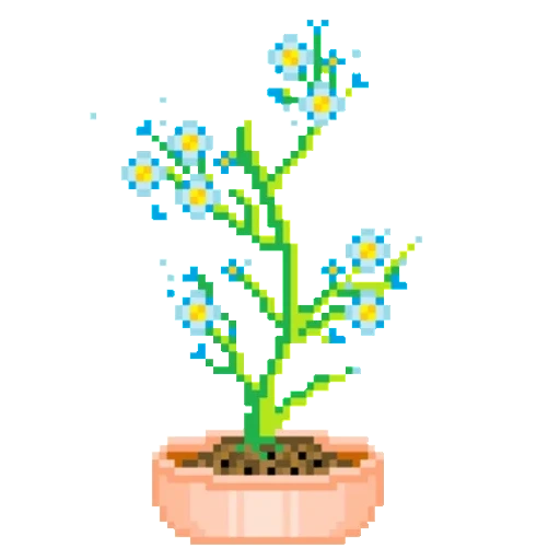 цветы, цветы иллюстрация, домашнее растение, цветок пиксель арт, цветы бисера горшке
