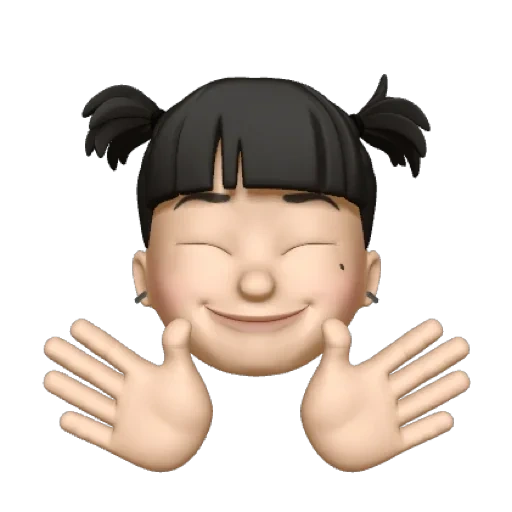 kinder, gesicht, asiatisch, aussehen, neues emoji