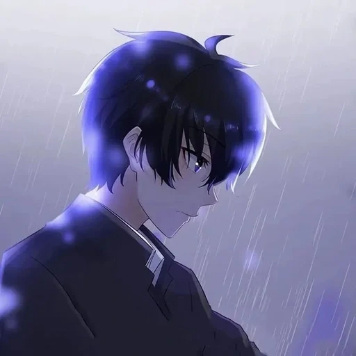 anime, gambar, karakter anime, manga haze gelap, anak laki laki anime sedih