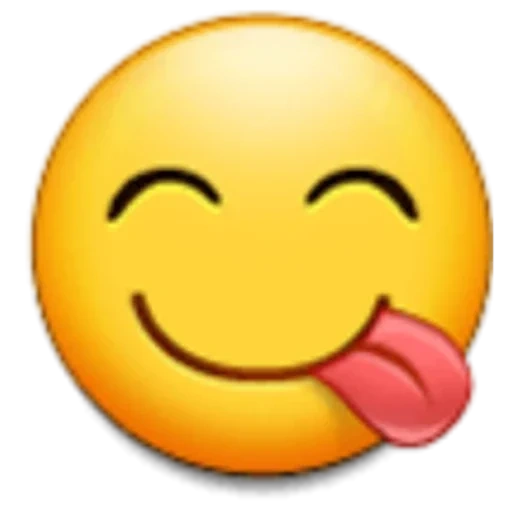 emoji, sorridi con una lingua, emoji smile, emoticon emoji, sorriso sorridente