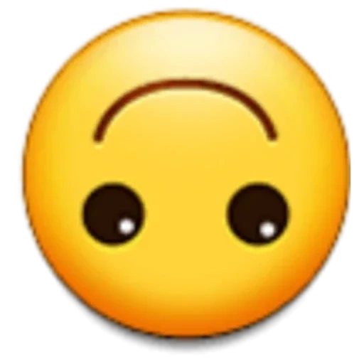 emoji, faccia emoji, faccia sorridente, faccia emoji senza bocca, smiley invertito