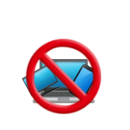 экран, запрещено, нет интернета, запрет компьютера, запрещающие знаки