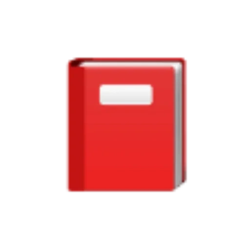 синяя книга эмодзи, значок красная папка, закрытая книга эмодзи, эмодзи записная книжка, иконка красный квадрат