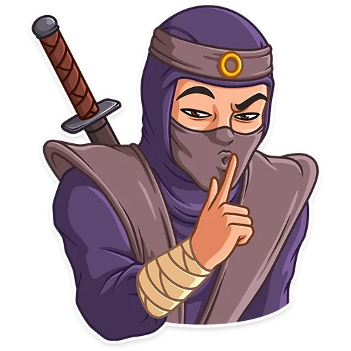 ninja, samurai, símbolo de expressão ninja, arte do rosto ninja