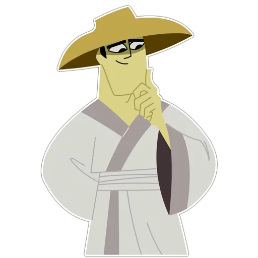 chapeau, jack samurai, caricaturé samurai jack, personnages jack samurai, caricaturé samurai jack