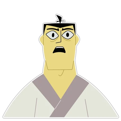 samurai jack, samurai jack 2001, samurai jack busur, karakter samurai jack, samurai jack tersenyum